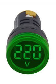 Eurowest Y 24-450V Yeşil LED Voltmetre – Endüstriyel Gerilim Ölçüm Cihazı''