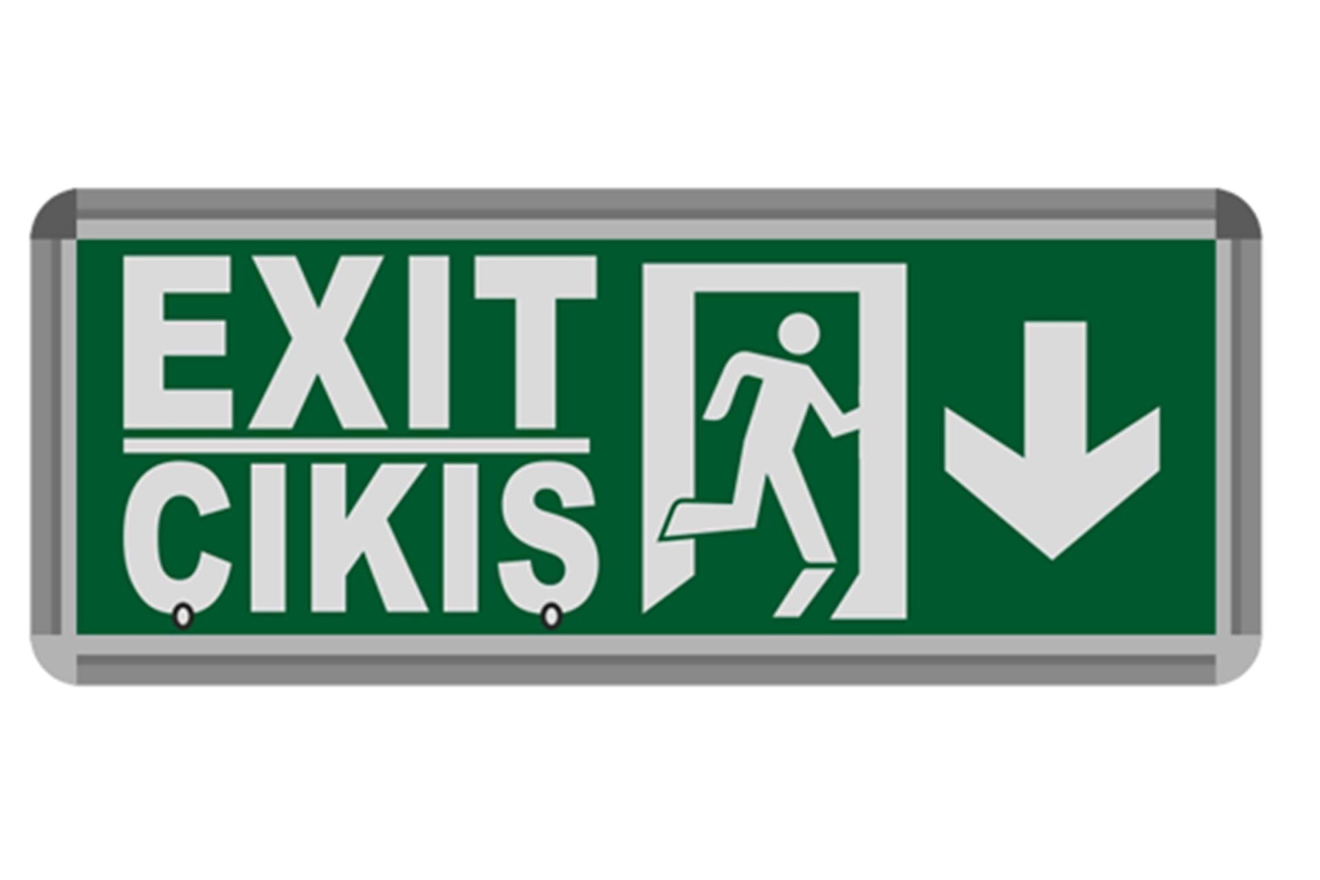 HELİOS 3W Çıkış-Exit LED Armatür (Aşağı) Hs 4601