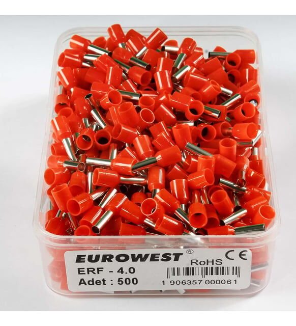 Eurowest 4mm İzozeli Kablo Yüksüğü Turuncu - Yüksek Kaliteli ve Dayanıklı 500 Adet