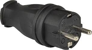 KAİM 1X16A Kauçuk Düz Balık Z00441X | Dayanıklı Elektrik Fişi