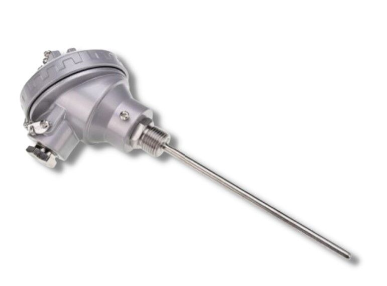 TEOTSE PT100 Kafalı Tip 300mm Dalma Boyu Çap 6mm 1/2 Bağlantı Termokulp