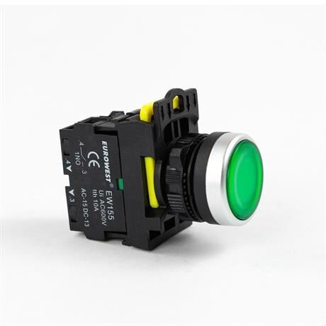 EUROWEST LED'li START BUTON 220V (YEŞİL)